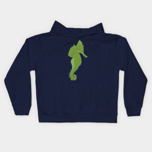 Green Sea Horse Kids Hoodie